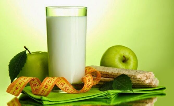 Kefir can be added to the weekly diet with apples
