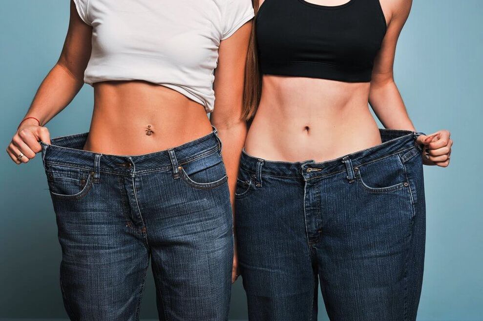 The girls lost weight within a month by dieting and exercising