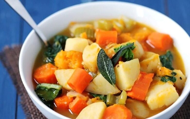 Vegetable casserole with pancreatitis